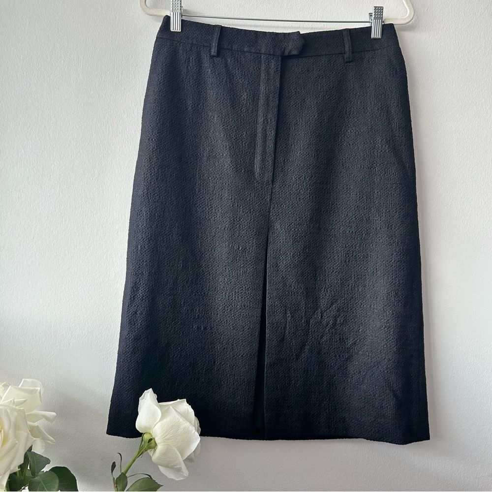 Smythe Ramie Cotton blend Knee Length Skirt Black